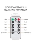 Lw-7 300 Ledli 10 Sarkıt Perde Led Işık, 8 Modlu Uzaktan Kumandalı, 3x3 Metre Peri Telli Led - 4