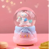 Hello Kitty Işıklı Müzikli Kar Küresi Orta Boy Alk3041 - 1