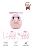 Torima F-31 Pembe El Tipi Mini Fan Vantilatör Sevimli Kuş Figürlü Taşınabilir Mini Fan - 1