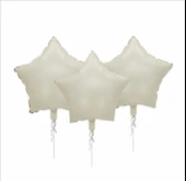 3 ADET YILDIZ FOLYO BALON KREM 18 INC thumbnail 1