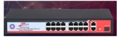Ztech ZR-1016 16+2+1 Poe Switch 260w +2 10/100/1000 16 Port Poe - 1