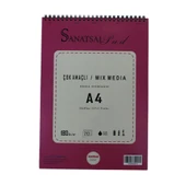 Sanatsal Pad Çok Amaçlı Dokulu Resim Defteri A4 180gr 20 Yaprak Spiralli - 1