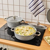 Karaca Biogranit Nare 7 Parça Tencere Seti Mavi thumbnail 2