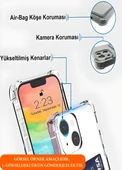 iPhone 11 Uyumlu Kamera Korumalı Kartlıklı Köşeleri Airbag Tasarımlı Darbe Önleyici Şeffaf Silikon Kılıf - 3
