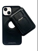 iPhone 13/14 Uyumlu Standlı Kartlıklı Magsafe Wireless Şarj Özellikli Deri Cüzdan Kılıf - 2