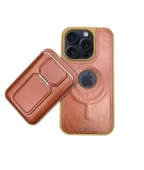 iPhone 13/14 Uyumlu Standlı Kartlıklı Magsafe Wireless Şarj Özellikli Deri Cüzdan Kılıf - 11