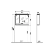 Vitra Valarte 100 cm Mat Beyaz Banyo Dolabı Aynalı Üst Modül 62234 thumbnail 2