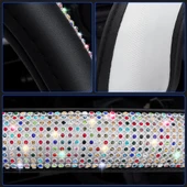 Taşlı Geçmeli Direksiyon Kılıfı-Çok Renkli Derili - 2