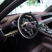 Taşlı Geçmeli Direksiyon Kılıfı-Çok Renkli Derili - 1