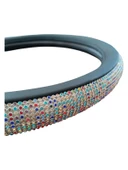 Taşlı Geçmeli Direksiyon Kılıfı-Çok Renkli Derili - 3