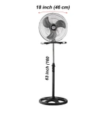 Rbs-20 Premium Sanayi Tipi Ayaklı Vantilatör 220V/50HZ/130W - 2