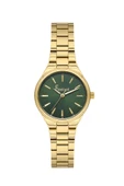 FREELOOK FL.1.10517-2 ALTIN KAPLAMA YEŞİL KADRAN KADIN KOL SAATİ thumbnail 1