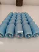 qosrix 5'li Açık Mavi Italyan Burgulu Şamdan Soya Mumu Doğal Kokulu Uzun Çubuk Konik Burgu Spiral Mum Dekoratif - 2