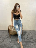 5998 KOT PANTOLON-MAVİ - 1