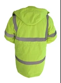 Kapitone Astar Reflektörlü İş Güvenliği Parka Mont XL - 4