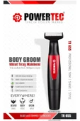 Powertec TR-655 Vücut Tıraş Makinesi (Body Groom) Çift Bıçak - Sıfıra Yakın Kesim - 1