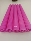 qosrix 5'li Açık Pembe Şamdan Soya Mumu 1. Kalite Soya Doğal Pudra Kokulu Uzun Çubuk Konik Mum Dekoratif - 2