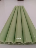qosrix 5'li Açık Yeşil Şamdan Soya Mumu 1. Kalite Doğal Vanilya Kokulu Uzun Çubuk Konik Mum Dekoratif - 2