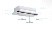 Kumtel Beyaz Sürgülü Aspiratör DS6-905 W - 3