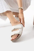 Albishoes Esnek Ayarlanabilir İki Cırtlı Anatomik Comfort Cool Rahat Kadın Günlük Sandalet Terlik - 2