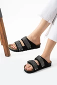 Albishoes Esnek Ayarlanabilir İki Cırtlı Anatomik Comfort Cool Rahat Kadın Günlük Sandalet Terlik - 2