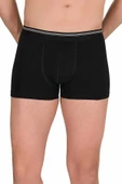 Likralı Erkek Boxer Şort Siyah 1097B - 1