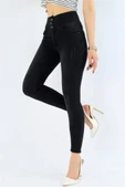 Yüksek Bel Likralı Jean Pantolon 90 Cm - 3