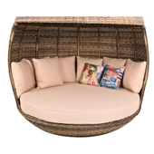 World Daybed | 200 cm Rattan Bahçe Kral Yatağı - 12
