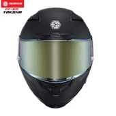 SCOYCO FF-871 YAKSHA MAT SİYAH-GOLD GÜNEŞ VİZÖRLÜ KAPALI KASK (GOLD CAMLI) thumbnail 3