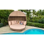 World Daybed | 200 cm Rattan Bahçe Kral Yatağı - 9
