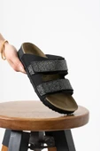 Albishoes Esnek Ayarlanabilir İki Cırtlı Anatomik Comfort Cool Rahat Kadın Günlük Sandalet Terlik - 5