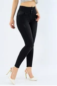 Yüksek Bel Likralı Jean Pantolon 90 Cm - 2