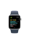 Apple Watch SE GPS + Cellular 44mm Gümüş Alüminyum Kasa ve Fırtına Mavisi Spor Kordon - M/L - 6