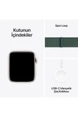 Apple Watch SE GPS + Cellular 44mm Starlight Aluminium Case with Lake Green Sport Loop - 7