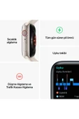 Apple Watch Series 8 GPS + Cellular 41mm Gümüş Paslanmaz Çelik Kasa ve Beyaz Spor Kordon - Regular - 9