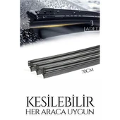 Kesilebilir 70 cm Silecek Lastiği 3'lü set - 1