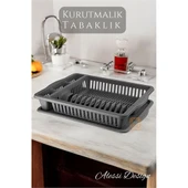 Bulaşık Durulama Sepeti Tabaklık Bulaşık Kurutmalık GRİ Alessi - 1