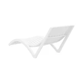 Omnipazar TRK-087 Siesta Minderli Yastıklı Lüks Ergonomik Slim Şezlong Beyaz 2'li Set - 4