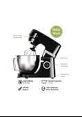 Kumtel HSM-02 1800 W 4.5 L Dondurma Yapma Aparatlı Hamur Yoğurma Makinesi Siyah - 2