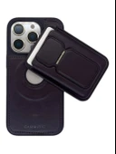 iPhone 13 Pro Max Uyumlu Standlı Kartlıklı Magsafe Wireless Şarj Özellikli Deri Cüzdan Kılıf - 2