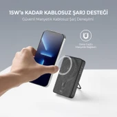 Bix PB105 Siyah 10000 mAh Hızlı Şarj Destekli - Kablosuz - LED Göstergeli Powerbank - 7