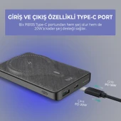 Bix PB105 Siyah 10000 mAh Hızlı Şarj Destekli - Kablosuz - LED Göstergeli Powerbank - 8