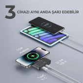 Bix PB105 Siyah 10000 mAh Hızlı Şarj Destekli - Kablosuz - LED Göstergeli Powerbank - 5
