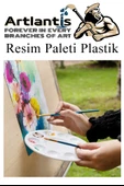 Mini Şövale 25x35 2 li Tuval Fanart 12 Renk Akrilik Boya Başlangıç Seti Fırça Palet Ponpon Su Kabı Masaüstü Sanatsal - 5