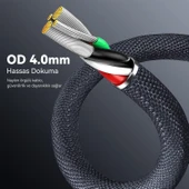 Bix BX06CC Type-C To Type-C 60W Örgülü LED Dijital Ekranlı Şarj ve Data Kablosu 1 Metre - 6