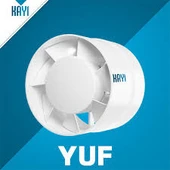 Kayı KAYITES YUF 100- Yuvarlak Plastik Aksiyel Banyo & Wc Fanı - Aspiratörü Beyaz - 1