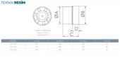 KAYITES Yuf125 Havalandırma Fanı 125mm Boru Tipi Çapı / 190 M3/h Güç 18 W Devir 2800 - 3