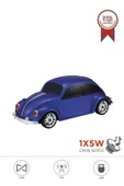 Torima D-49 Mavi Araba Voswos Retro Tasarım USB/TF/FM Bluetooth Hoparlör Speaker thumbnail 1