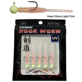 Kendo Hook Worm 1.5gr Jighead 4.5cm Lrf Silikonu (5'li Paket) - 2