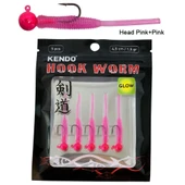 Kendo Hook Worm 1.5gr Jighead 4.5cm Lrf Silikonu (5'li Paket) - 4